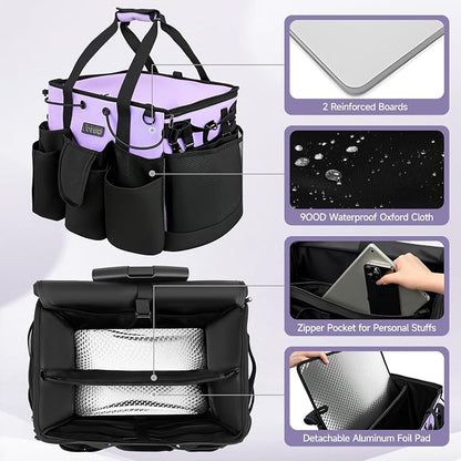 Large Cleaning Caddy for Cleaning Supplies Organizer, Rolling Cleaning Caddy - Image 4