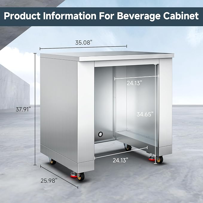 BODEGA 24Inch Stainless-Steel Outdoor Kitchen Cabinet - Image 2