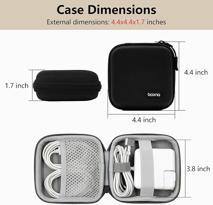 Charger Case for Macbook, Portable Tech Electronic Organizer Bag, Small Travel - Image 2