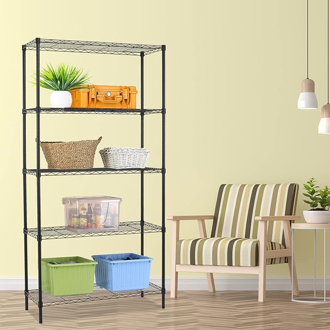 NChanmar 5-Tier Wire Shelving Unit Storage Shelves Metal Shelves Heavy Duty - Image 2