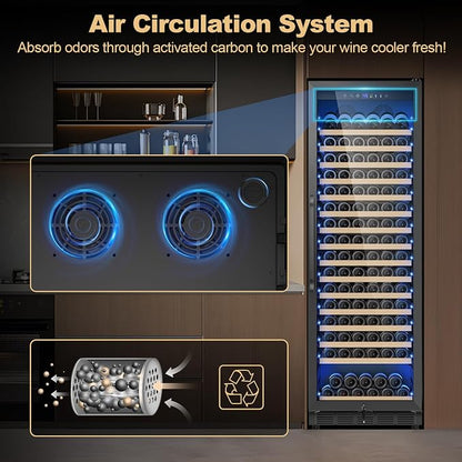 Upgraded 190 Bottles Wine Cooler Refrigerator, 24 Inch Wide Wine Fridge - Image 6