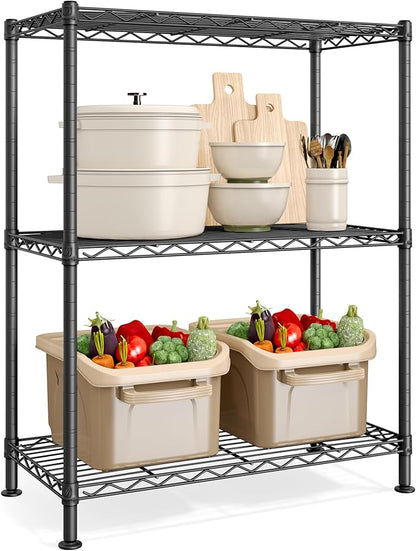SONGMICS Storage Shelf, Metal Wire Shelving Unit, Adjustable Shelves, by Unknown