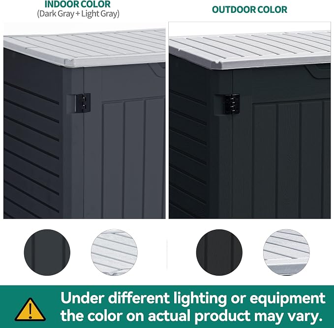 YITAHOME Outdoor Horizontal Storage Sheds w/o Shelf, Weatherproof Resin Tool - Image 9