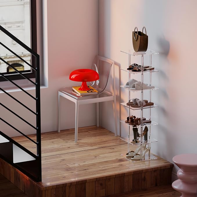 Aquiver Acrylic Vertical Shoe Rack - Image 2