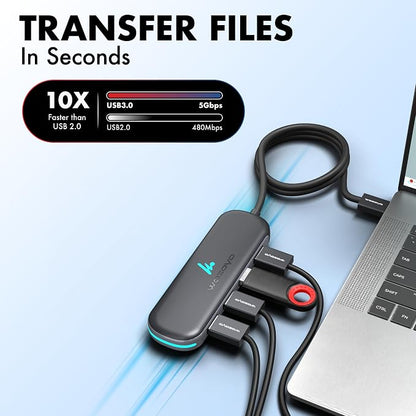 USB A to 4 Port Wozoyo USB 3.2 Hub, 4X USB 5Gbps, Data Transfer Speed Upto - Image 8