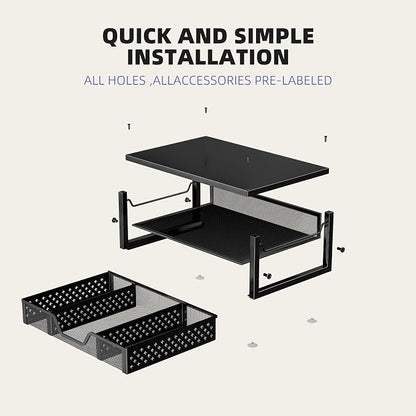 Simple Trending Desk Organizer and Accessories, 2-Tier Computer Monitor Stand - Image 9