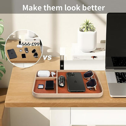 SENEN Leather Tray, Stylish and Organized Multifunctional Tray, - Image 7