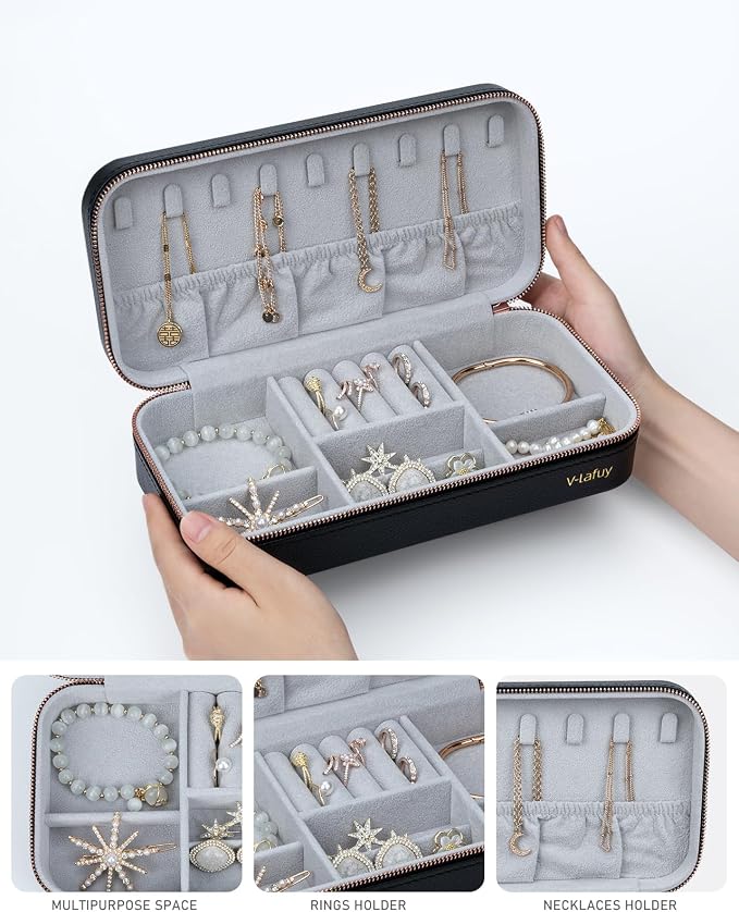 Travel Jewelry Case Organizer, Portable Jewellery Box - Image 4