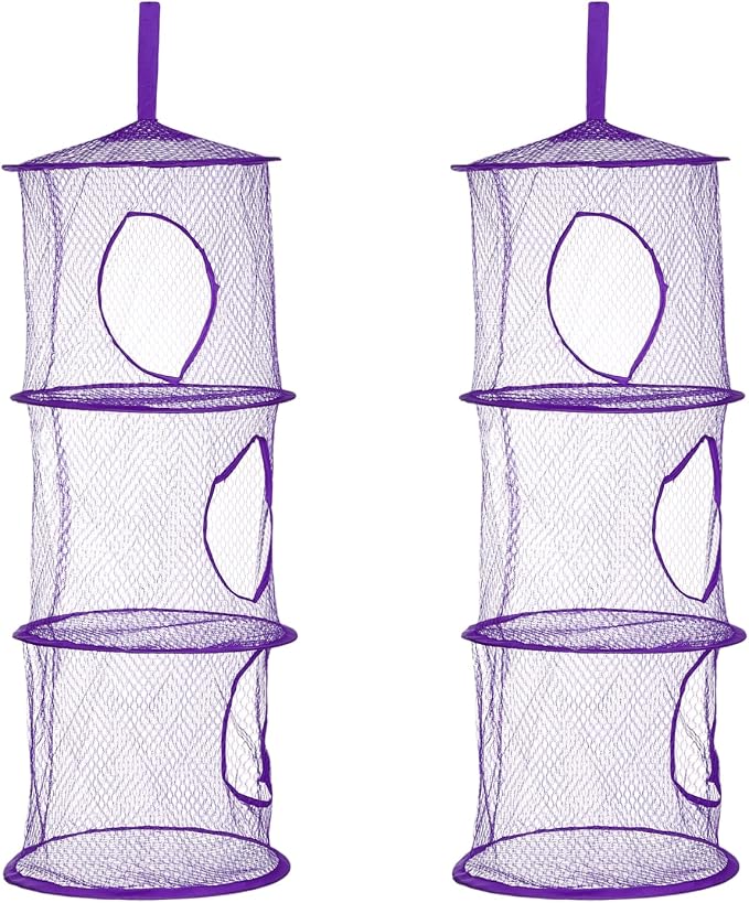 uxcell 2Pcs Mesh Hanging Storage Basket by uxcell