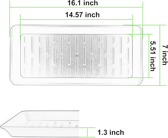 4 Pack Rectangular Plant Saucer 16 Inch, Heavy Duty Plastic Drip Trays - Image 2