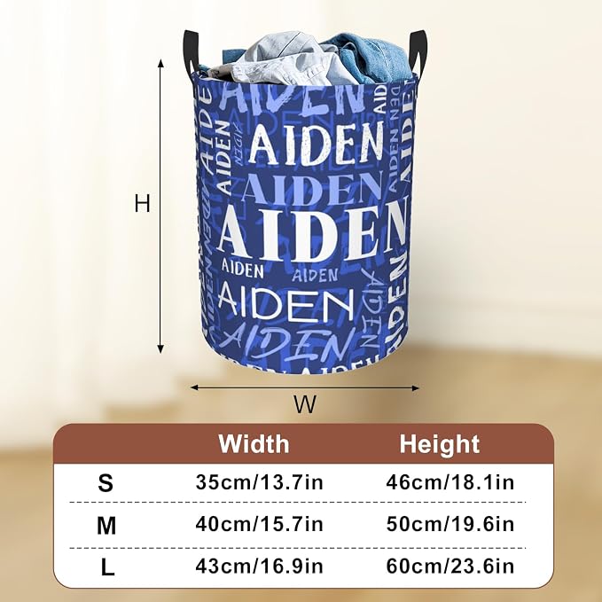 Custom Name Laundry Hamper, Personalized Laundry Baskets - Image 3
