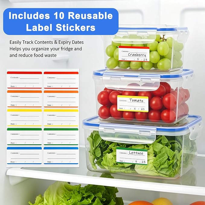Produce Storage Containers 3-Pack – Colander Basket, Airtight - Image 7