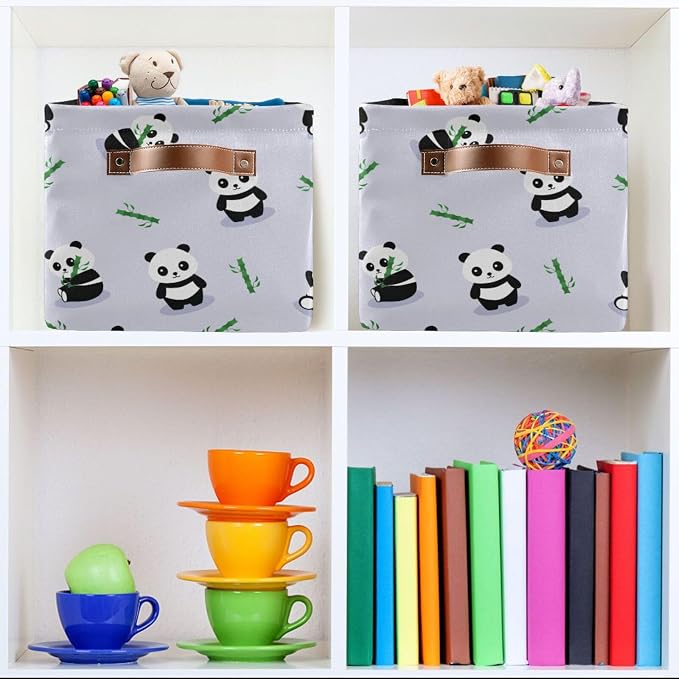 ZAZYXTJ Cute Panda Storage Basket - Image 6