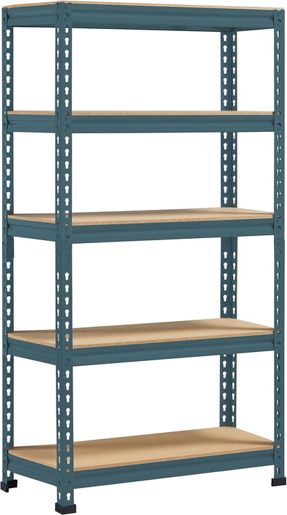 Topeakmart 5-Tier Utility Shelves, Metal Storage Shelves, Adjustable Shelving by Topeakmart