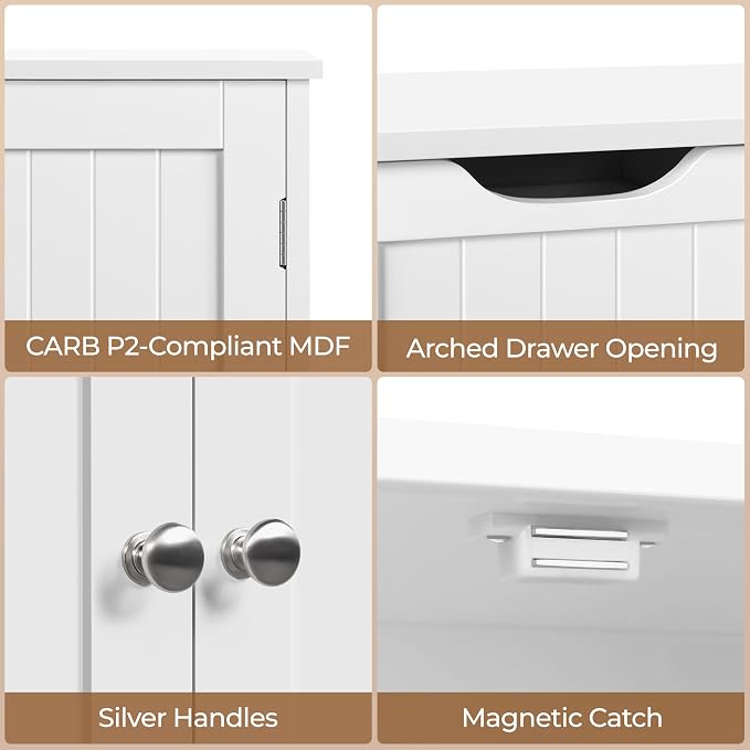 Yaheetech Small Bathroom Storage Cabinet - Image 8