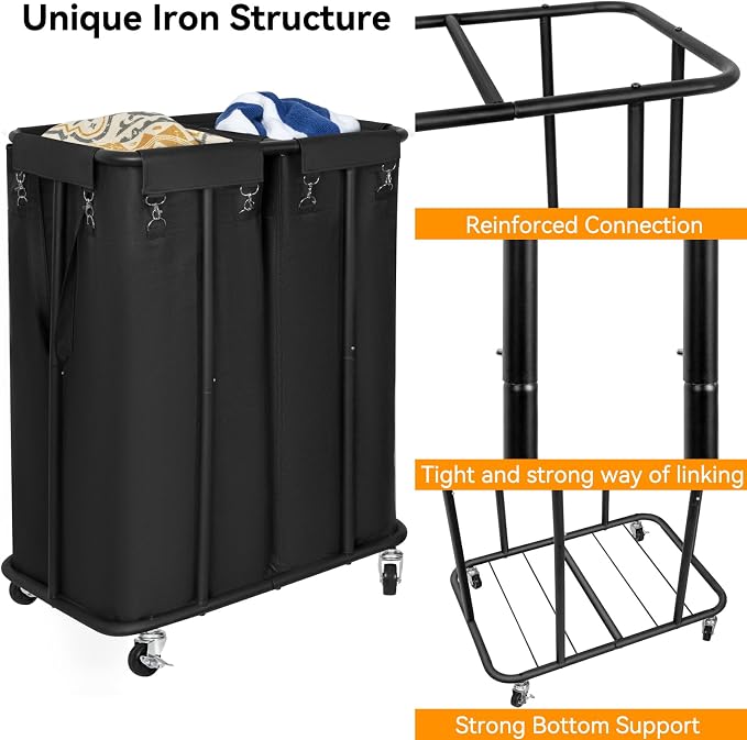 WOWLIVE Double Laundry Hamper - Image 5