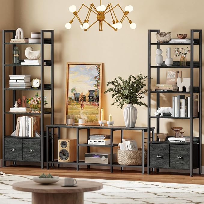Furologee 6-Tier Bookshelf Set of 2, Tall Bookcase - Image 8