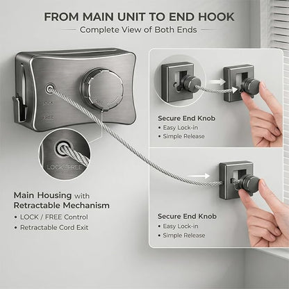 Retractable Clothesline Indoor Outdoor - Image 2