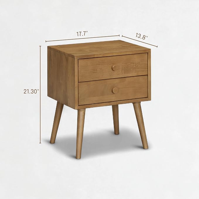 NTC Lux Nightstand with 2 Drawers, Featuring Adaptable Design, 150 lbs Load - Image 2