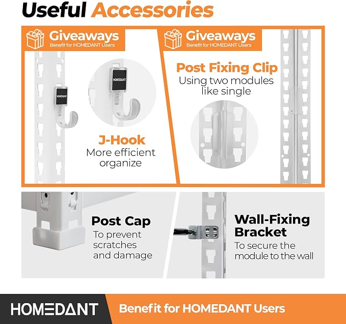 HOMEDANT 5 Tier Storage Shelves Adjustable Laminated Boltless Garage Metal - Image 6