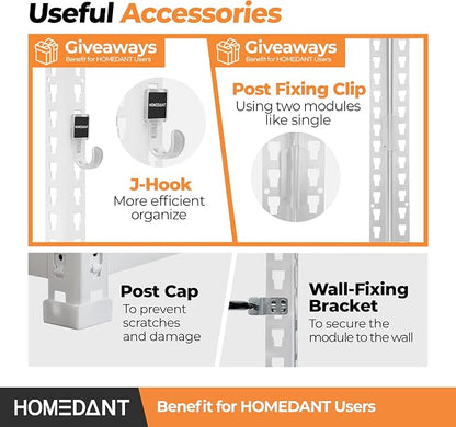 HOMEDANT 5 Tier Storage Shelves Adjustable Laminated Boltless Garage Metal - Image 6