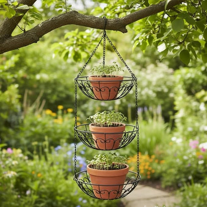 Dicunoy 3-Tier Hanging Fruit Basket, Heavy Duty Wire Baskets - Image 7