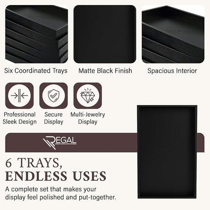 RJ Displays Stackable Jewelry Tray Set, Stackable Plastic Jewelry Organizer Tray - Image 3