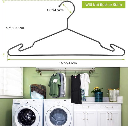 Heavy Duty Metal Hangers with Unique Hook Design Durable & Sturdy Coat Hangers - Image 3