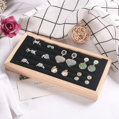 Coward Bamboo Ring Display Holder Jewelry Storage Tray Organizer Ring Stand - Image 6