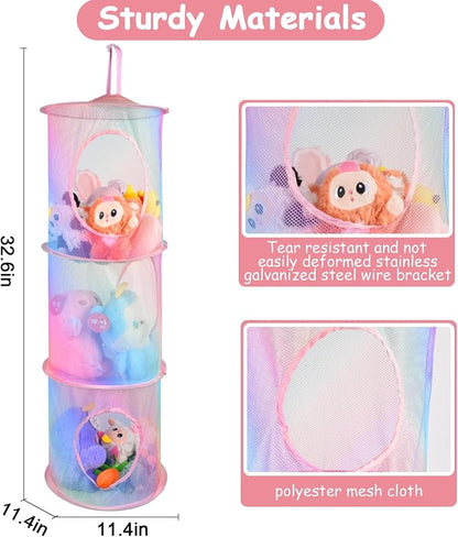 ChezMax Hanging Mesh Stuffed Animal Storage - Image 3