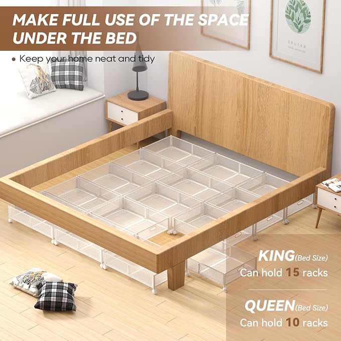 PHINOX Under Bed Storage with wheels, Under the Bed Storage Containers - Image 6
