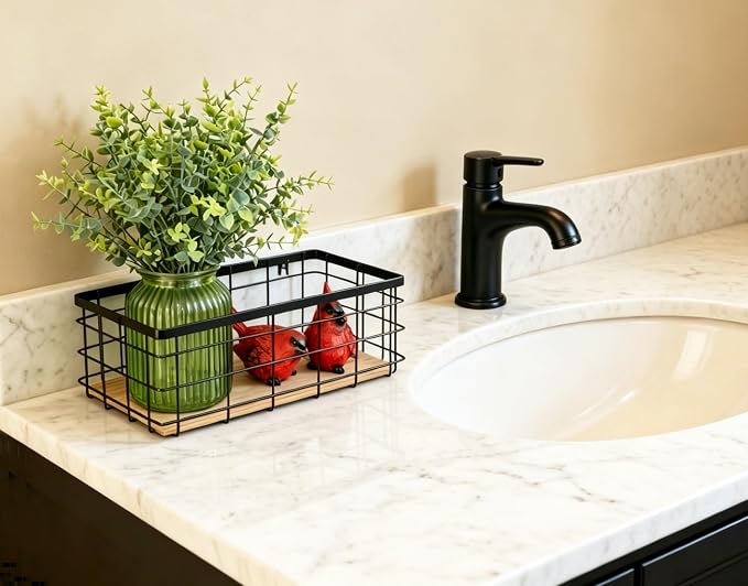 ShabbyDecor Farmhouse Metal Wire Basket - Image 3