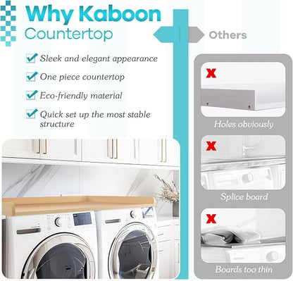 Kaboon Washer Dryer Countertop 58" x 28" Extra Large Version, Melamine - Image 4