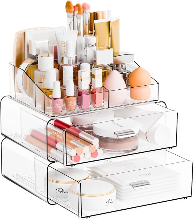 Yieach 3 Tier Clear Acrylic Makeup Organizers - Image 9
