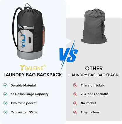 BALEINE 120L Laundry Bag Backpack, 900D Oxford Fabric Large Travel Laundry Bags - Image 6