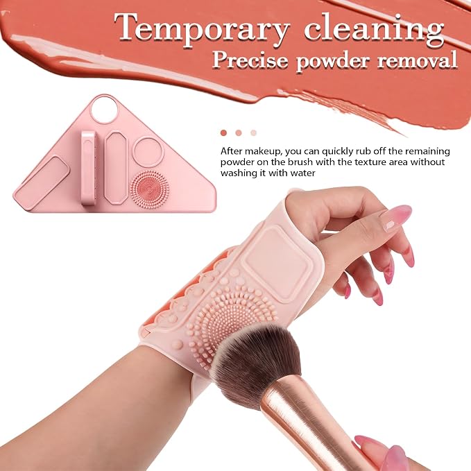 Makeup Mixing Palette Wrist Strap, Brush Storage & Mixing Tray. Silicone Makeup - Image 3