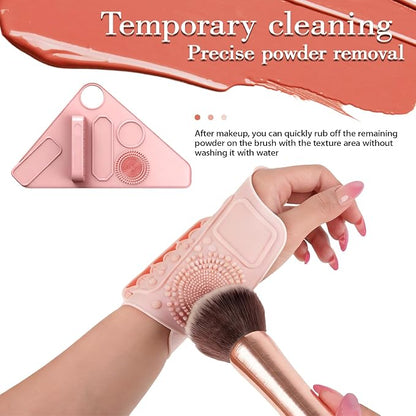 Makeup Mixing Palette Wrist Strap, Brush Storage & Mixing Tray. Silicone Makeup - Image 3