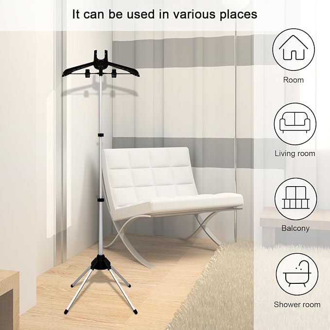 Steamer Hanger Stand with Garment Steamer Ironing Gloves, Garment hanger - Image 3