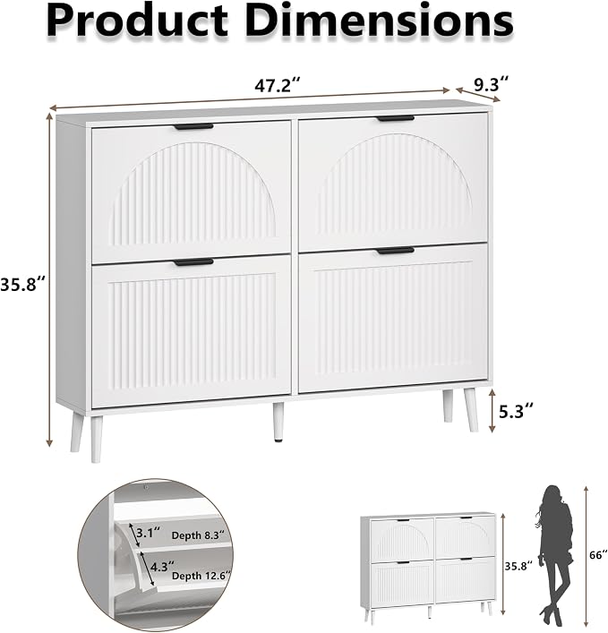 BORNOON Shoe Cabinet for Entryway - Image 2