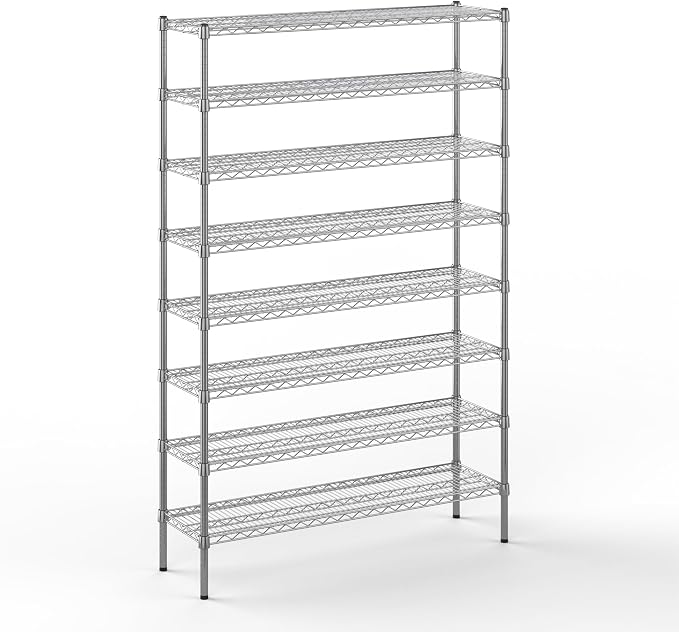 14" Deep x 48" Wide x 74" Height Wire Shelving Kit | 8-Tier | NSF Commercial by Regal+Altair
