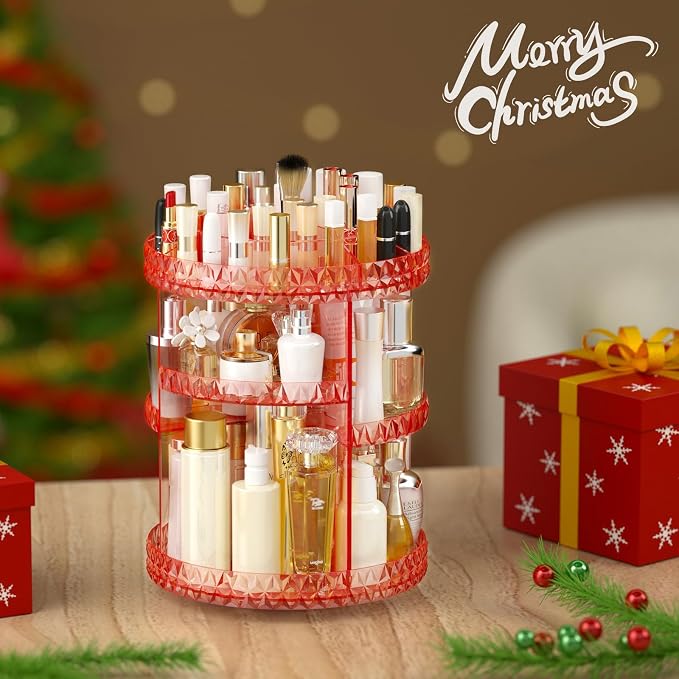 360 Rotating Makeup Organizer, DIY Adjustable Cosmetics Organizer, Professional - Image 5