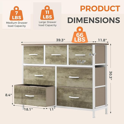 Sweetcrispy 7 Drawer Dresser for Bedroom Storage - Image 3