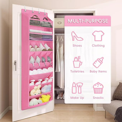 FENTEC 1 Pack 8 Shelves Over The Door Shoe Organizer, Shoe Rack - Image 6