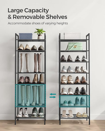 SONGMICS Metal Shoe Rack, Free Standing Shoe Organizer - Image 5