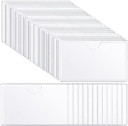 Chinco 100 Self Adhesive Pocket Index Card Pockets Index Card Holder Storage by Chinco