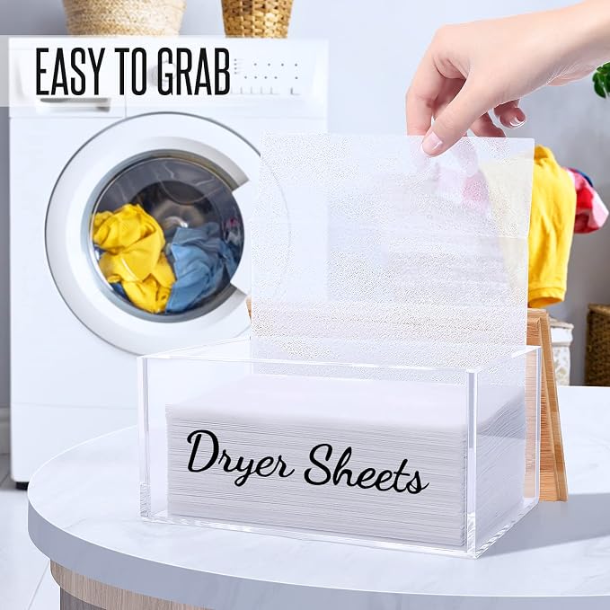 JYPS Clear Acrylic Dryer Sheet Holder - Image 4