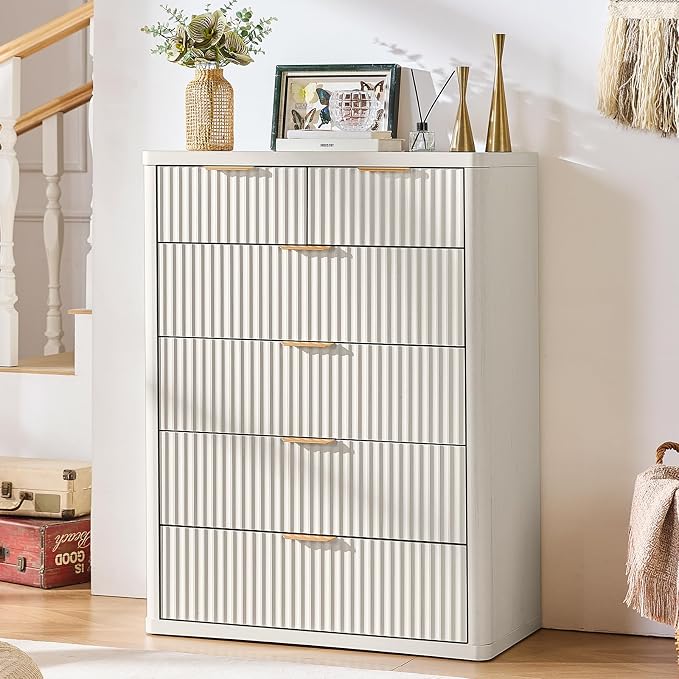 LEYAOYAO Fluted 6 Drawers Dresser - Image 8