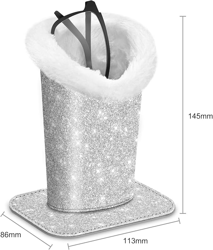 Fintie Plush Lined Eyeglasses Holder, Glasses Stand Case, Anti-scratch Glasses - Image 7