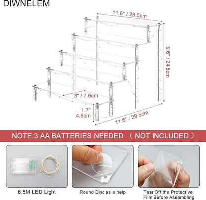 DIWNELEM 5 Tier Acrylic Risers - Image 2