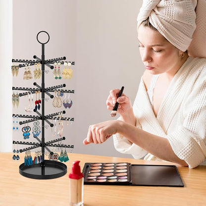 MODOWEY Rotating Earring Holder Organizer Tree Adjustable Display - Image 3